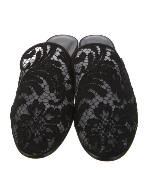 Manolo Blahnik Lace Lace Pattern Mules