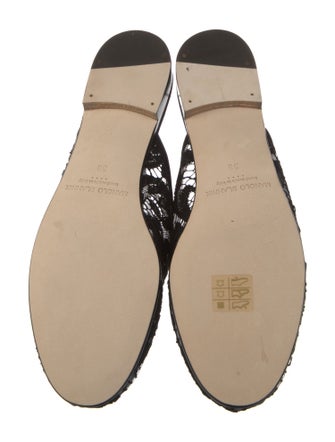 Manolo Blahnik Lace Lace Pattern Mules