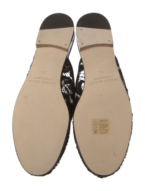 Manolo Blahnik Lace Lace Pattern Mules