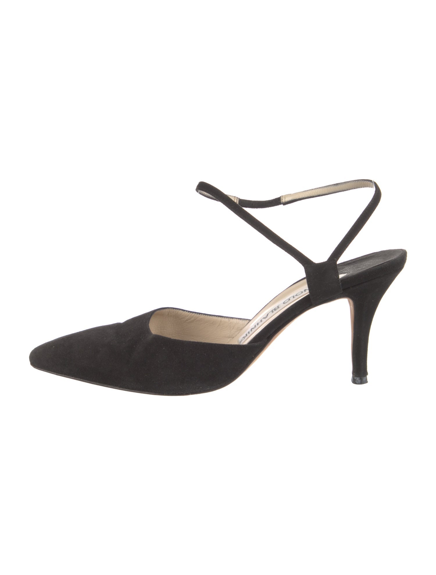 Manolo Blahnik Suede Slingback Pumps
