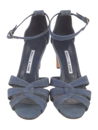 Manolo Blahnik Denim Sandals