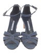 Manolo Blahnik Denim Sandals