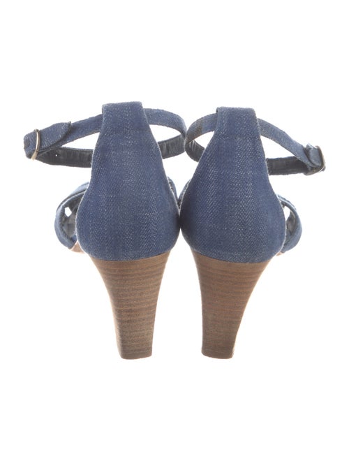 Manolo Blahnik Denim Sandals