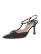 Manolo Blahnik Suede T-Strap Pumps