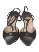 Manolo Blahnik Suede T-Strap Pumps