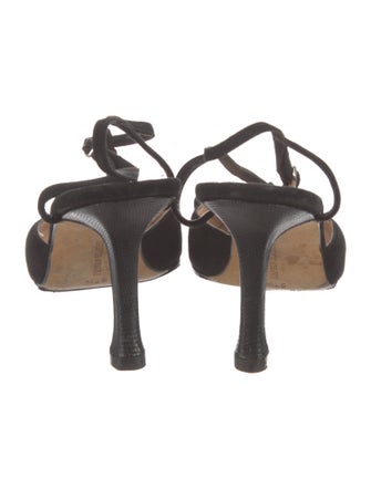 Manolo Blahnik Suede T-Strap Pumps