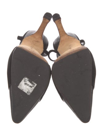 Manolo Blahnik Suede T-Strap Pumps