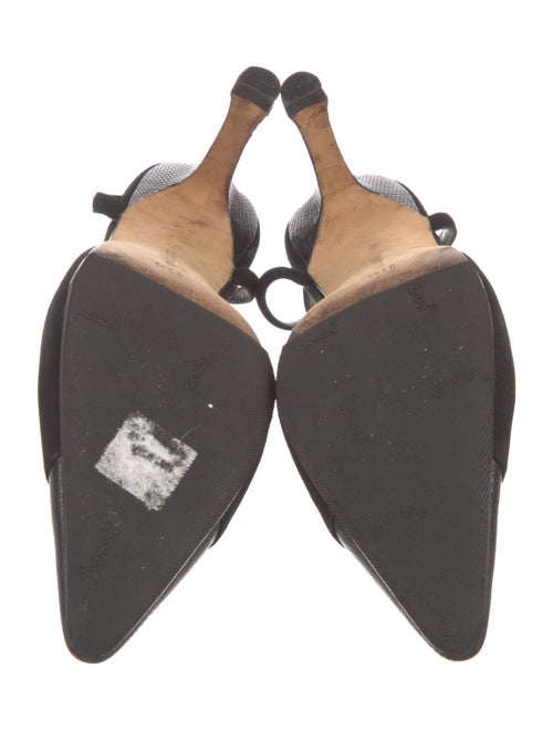 Manolo Blahnik Suede T-Strap Pumps