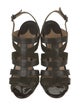 Manolo Blahnik Leather Cutout Accent Gladiator Sandals