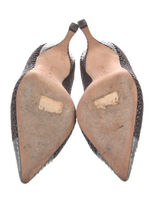 Manolo Blahnik Raffia Printed Pumps