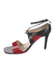 Chanel Patent Leather Colorblock Pattern Sandals