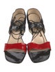 Chanel Patent Leather Colorblock Pattern Sandals