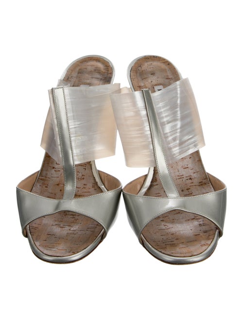 Manolo Blahnik Patent Leather Slides