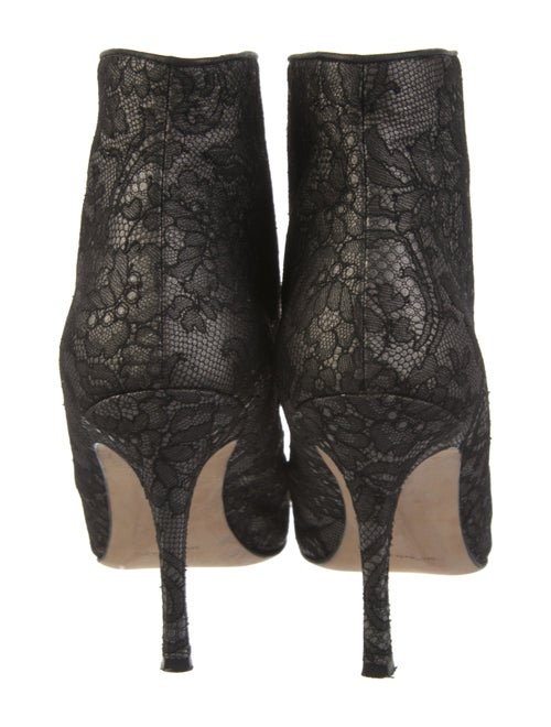 Manolo Blahnik Lace Floral Print Boots