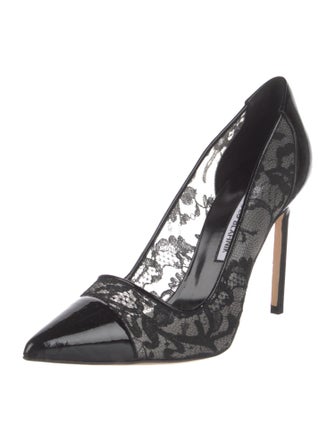 Manolo Blahnik Lace Lace Pattern Pumps