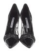 Manolo Blahnik Lace Lace Pattern Pumps
