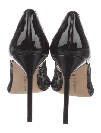 Manolo Blahnik Lace Lace Pattern Pumps