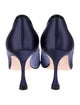 Manolo Blahnik Satin Crystal Embellishments Pumps