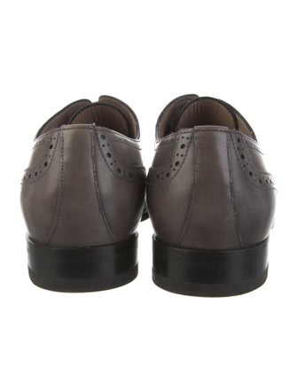 Manolo Blahnik Leather Eyelet Trim Brogues