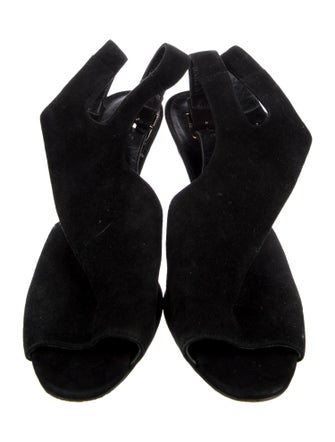 Manolo Blahnik Canvas Slingback Sandals