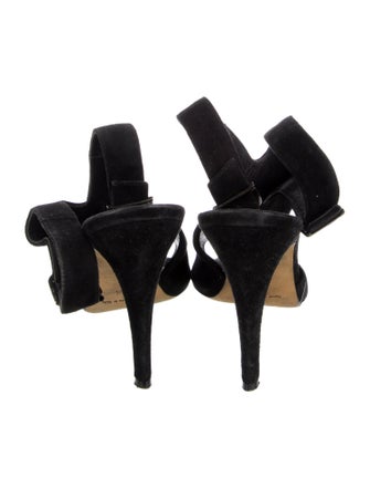 Manolo Blahnik Canvas Slingback Sandals