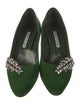 Manolo Blahnik Suede Crystal Embellishments Pumps