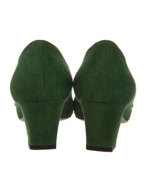 Manolo Blahnik Suede Crystal Embellishments Pumps