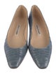 Manolo Blahnik Alligator Flats
