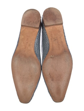 Manolo Blahnik Alligator Flats