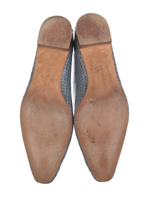 Manolo Blahnik Alligator Flats