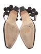 Manolo Blahnik Canvas Pom-Pom Embellishments D'Orsay Pumps