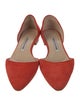 Manolo Blahnik Suede D'Orsay Flats