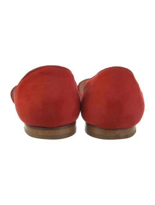 Manolo Blahnik Suede D'Orsay Flats