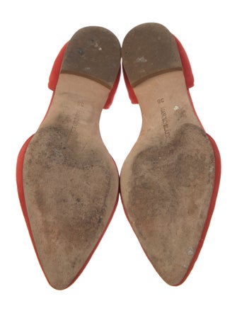 Manolo Blahnik Suede D'Orsay Flats