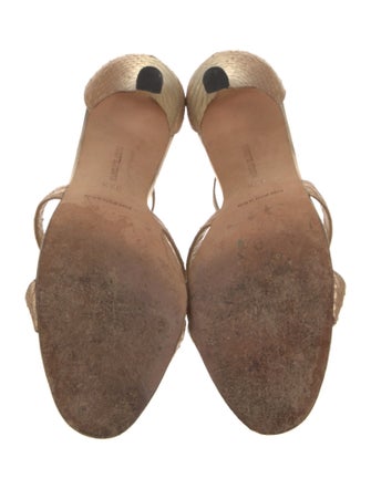 Manolo Blahnik Leather T-Strap Pumps