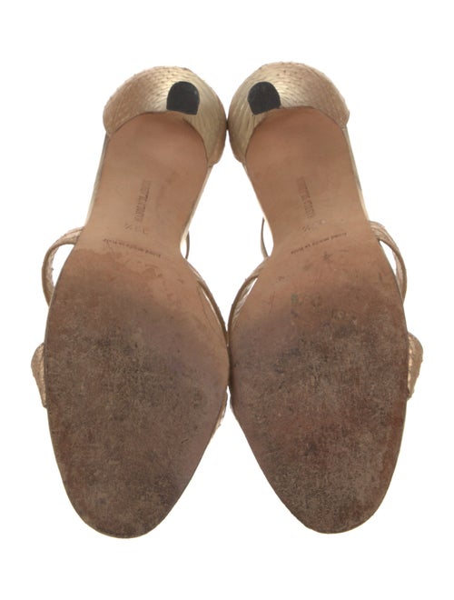 Manolo Blahnik Leather T-Strap Pumps