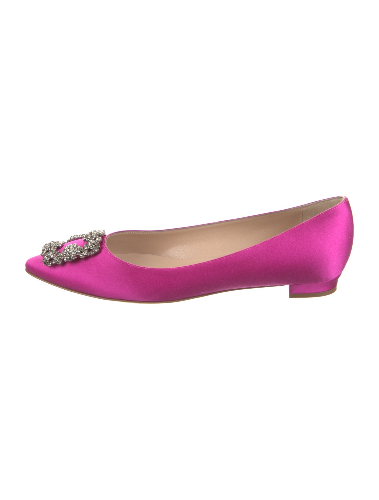 Manolo Blahnik Satin Flats