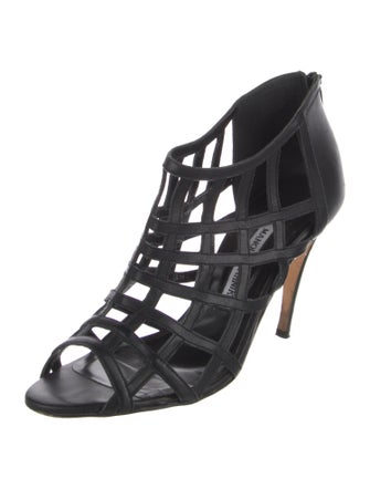 Manolo Blahnik Leather Slingback Sandals