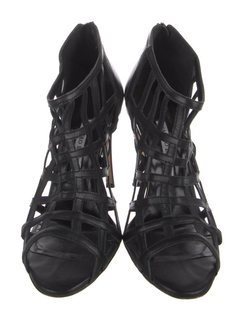 Manolo Blahnik Leather Slingback Sandals