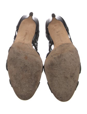 Manolo Blahnik Leather Slingback Sandals