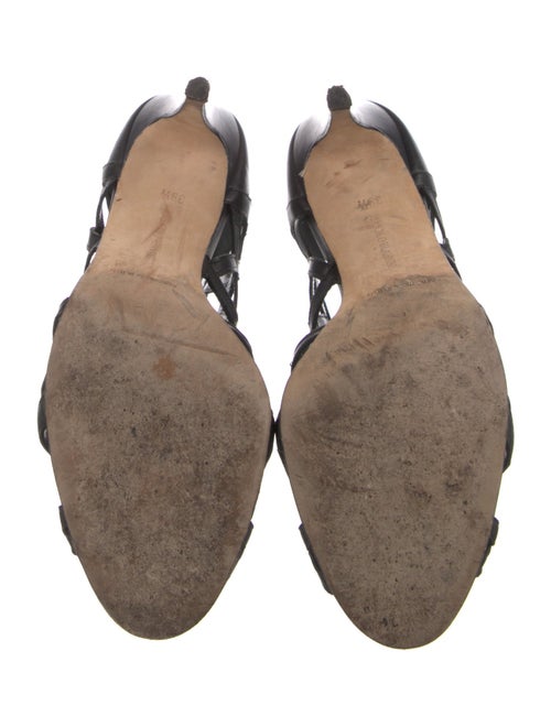 Manolo Blahnik Leather Slingback Sandals