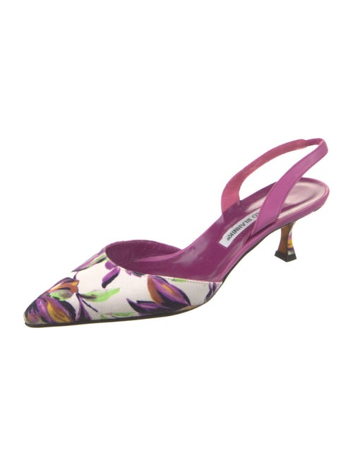 Manolo Blahnik Printed Slingback Pumps