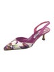 Manolo Blahnik Printed Slingback Pumps