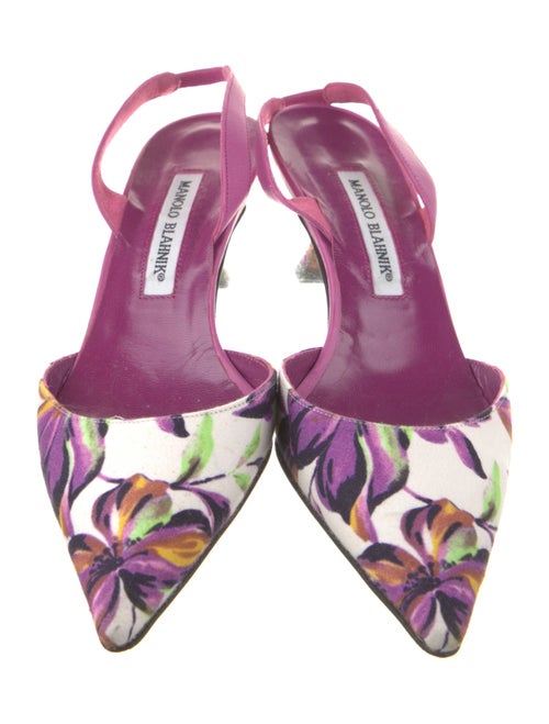 Manolo Blahnik Printed Slingback Pumps