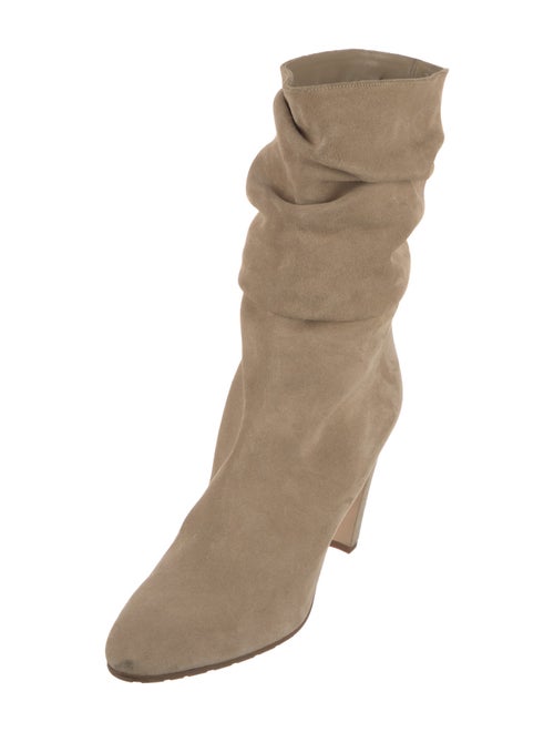 Manolo Blahnik Suede Slouch Boots