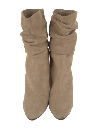 Manolo Blahnik Suede Slouch Boots