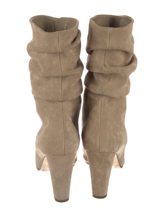 Manolo Blahnik Suede Slouch Boots