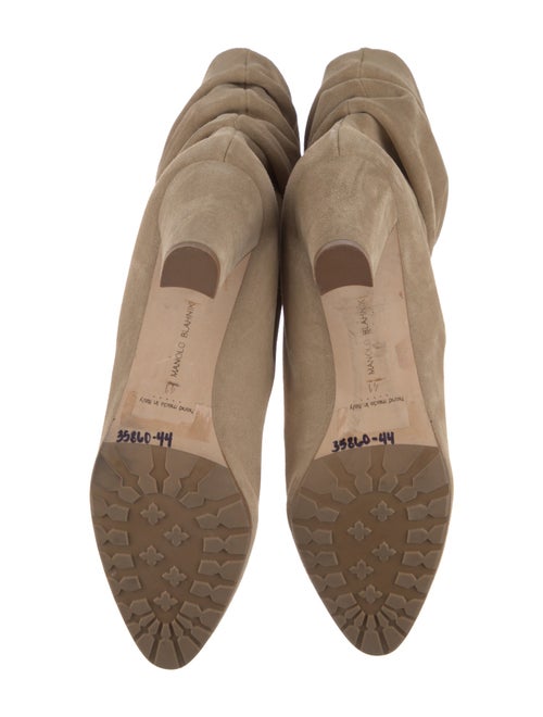 Manolo Blahnik Suede Slouch Boots