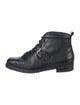 Manolo Blahnik Leather Combat Boots