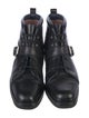 Manolo Blahnik Leather Combat Boots